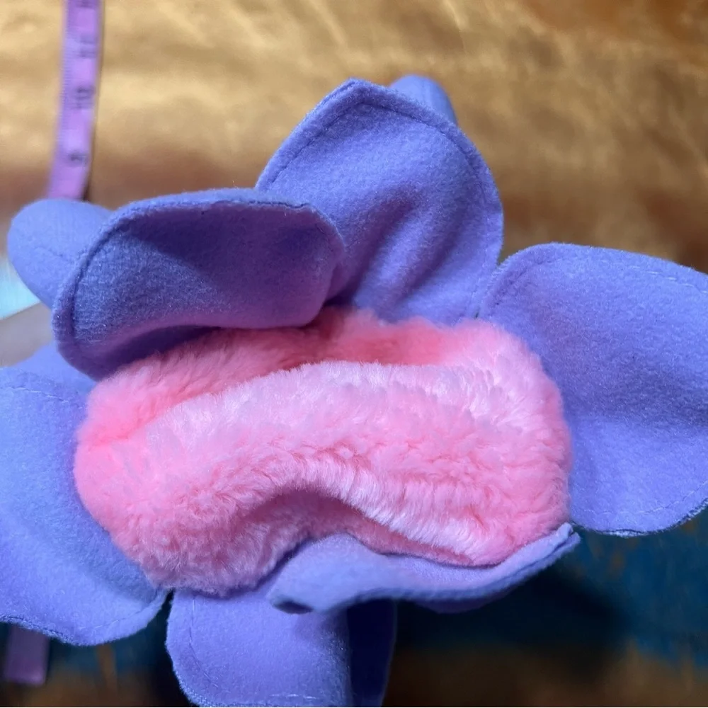 Vintage 1987 Popple Flower plush purple white blue 80s VTG collectible